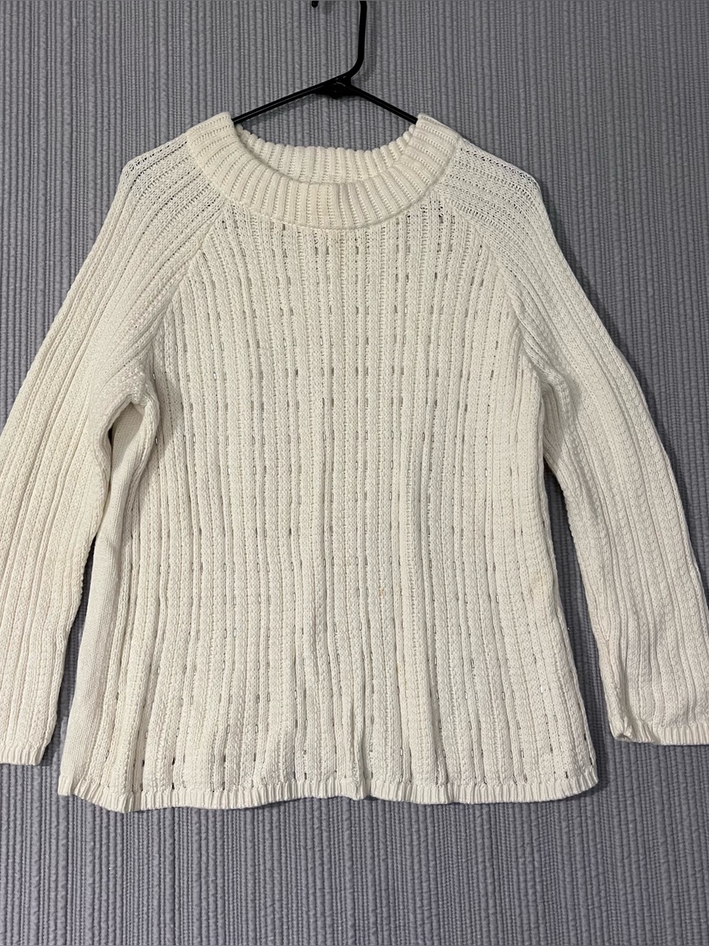 Banana Republic Embellished Cream Pullover Sweater Top Womens XL